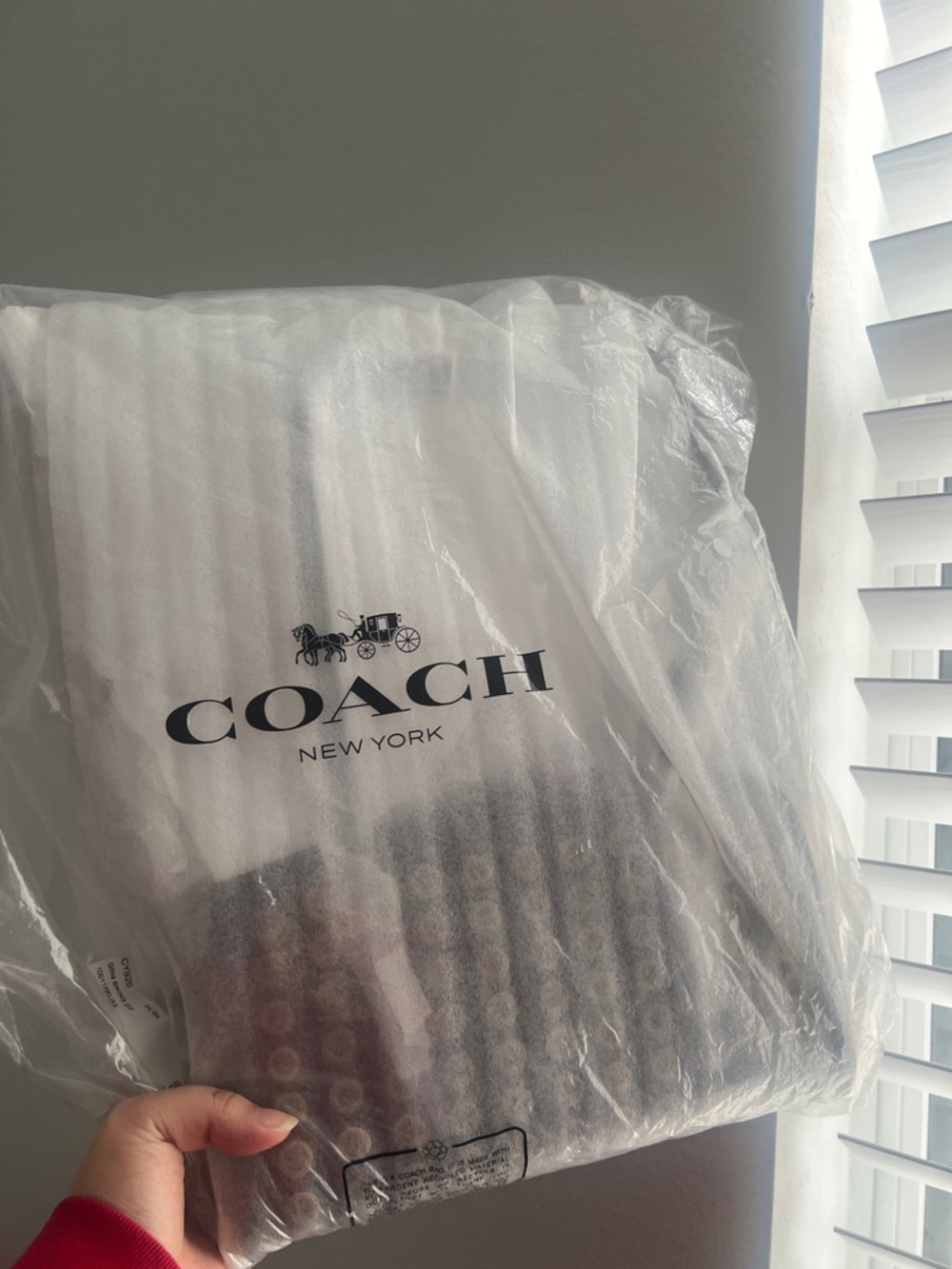 NWT Coach Swing Zip Bag with Grommets (Black) - Picture 2 of 5
